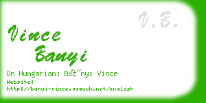 vince banyi business card